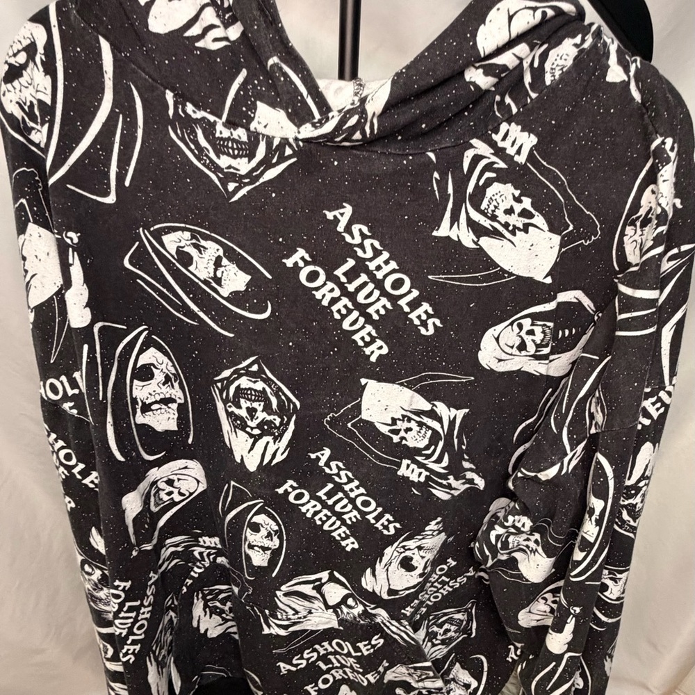 Graphic Hoodie with Skull Print